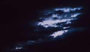 Превью обои небо, облака, ночь