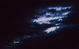 Превью обои небо, облака, ночь