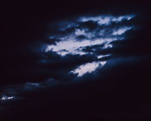 Превью обои небо, облака, ночь