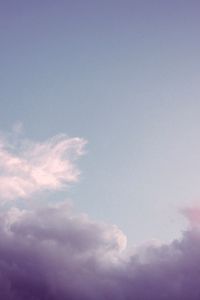 Превью обои небо, облака, розовый