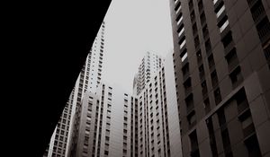 Превью обои небоскреб, архитектура, город, темный