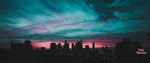 Превью обои небоскребы, здания, небо, город