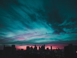 Превью обои небоскребы, здания, небо, город