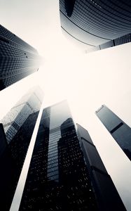 Превью обои небоскребы, здания, небо, свет, архитектура