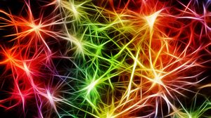 Превью обои нейроны, пульс, арт, абстракция, разноцветный