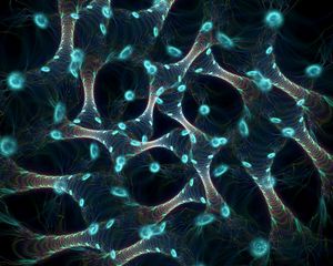 Превью обои нейроны, сеть, структура, запутанный, абстракция