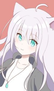 Превью обои неко, девушка, ушки, аниме