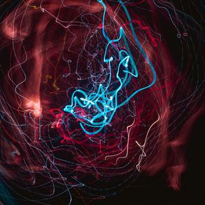 Превью обои неон, фризлайт, длинная выдержка, искажение, разноцветный