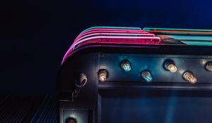 Превью обои неон, лампочки, свет, электрический, разноцветный