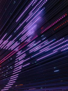 Превью обои неон, линии, точки, свет, иллюминация