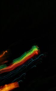Превью обои неон, свет, фризлайт, разноцветный, абстракция