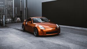 Превью обои nissan 350z, nissan, спорткар, автомобиль, фары