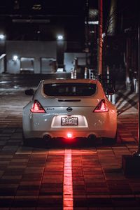 Превью обои nissan 350z, nissan, спорткар, вид сзади
