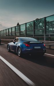 Превью обои nissan 350z, nissan, спорткар, автомобиль, движение