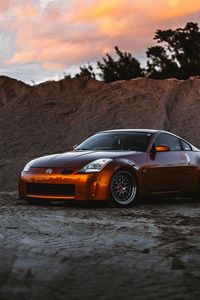 Превью обои nissan 350z, nissan, спорткар, автомобиль, вид сбоку