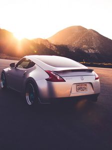 Превью обои nissan, 370 z, авто, движение, дорога