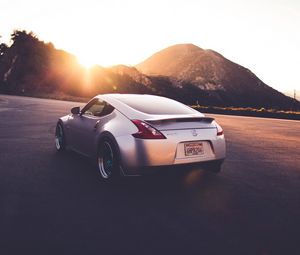 Превью обои nissan, 370 z, авто, движение, дорога