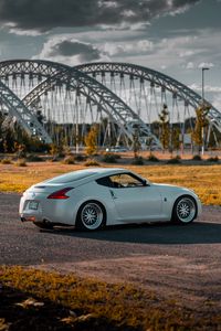 Превью обои nissan 370z, nissan, автомобиль, спорткар, вид сбоку