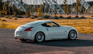 Превью обои nissan 370z, nissan, автомобиль, спорткар, вид сбоку