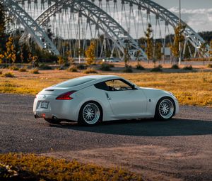 Превью обои nissan 370z, nissan, автомобиль, спорткар, вид сбоку