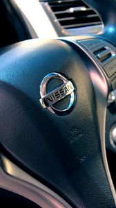 Превью обои nissan, авто, руль