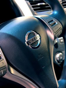 Превью обои nissan, авто, руль