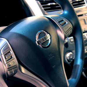 Превью обои nissan, авто, руль