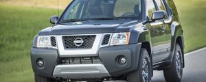 Превью обои nissan, авто, вид спереди, черный