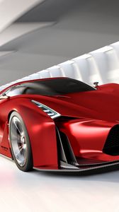 Превью обои nissan, gran turismo, вид сбоку, красный