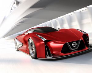 Превью обои nissan, gran turismo, вид сбоку, красный