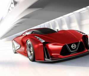 Превью обои nissan, gran turismo, вид сбоку, красный