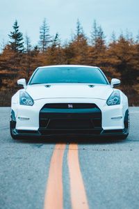 Превью обои nissan gt-r, nissan, вид спереди, спорткар