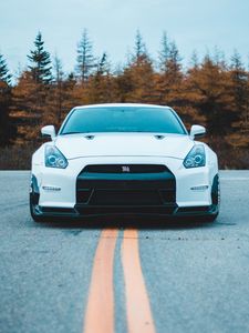 Превью обои nissan gt-r, nissan, вид спереди, спорткар