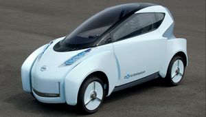 Превью обои nissan, land glider, zero emission, концепт, вид сбоку