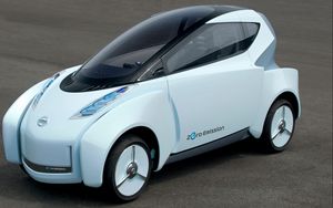 Превью обои nissan, land glider, zero emission, концепт, вид сбоку