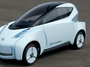 Превью обои nissan, land glider, zero emission, концепт, вид сбоку