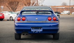 Превью обои nissan skyline r33, nissan, автомобиль, синий, фонари