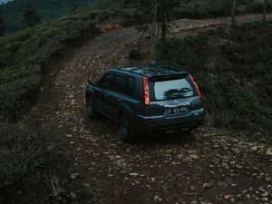 Превью обои nissan x-trail, nissan, автомобиль, внедорожник, серый