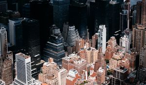 Превью обои нью-йорк, сша, небоскребы, здания, вид сверху