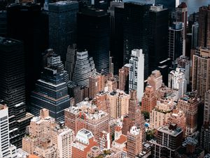 Превью обои нью-йорк, сша, небоскребы, здания, вид сверху