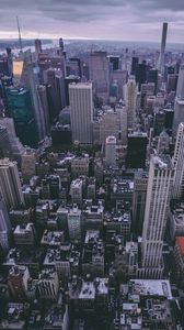 Превью обои нью-йорк, сша, небоскребы, вид сверху
