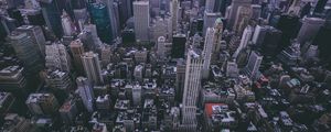 Превью обои нью-йорк, сша, небоскребы, вид сверху