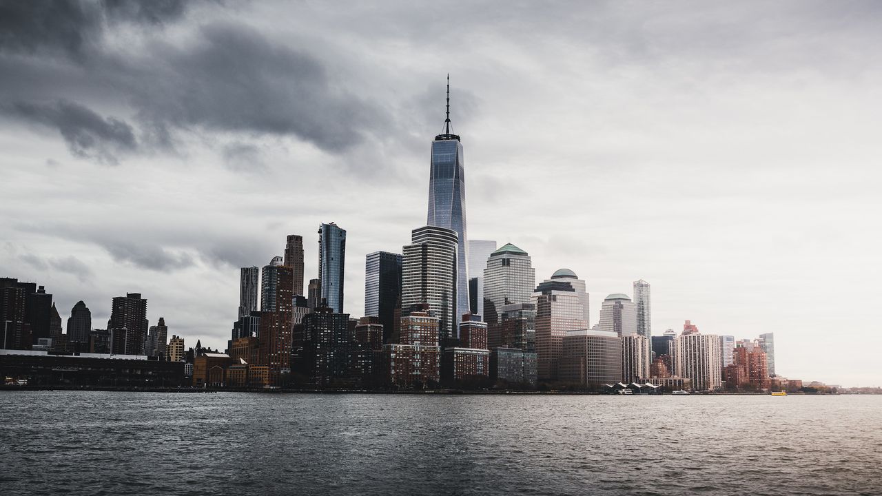 Обои нью-йорк, сша, небоскребы, панорама