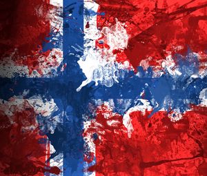 Превью обои норвегия, флаг, символика, краска, фон, текстура