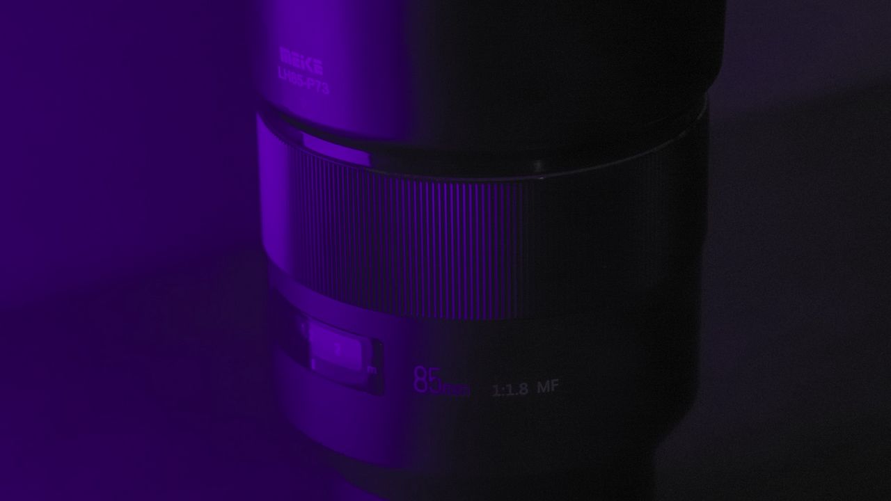 Обои объектив, темный, фиолетовый, камера