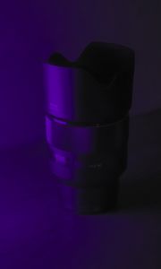 Превью обои объектив, темный, фиолетовый, камера