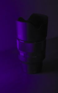 Превью обои объектив, темный, фиолетовый, камера