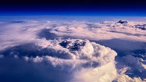 Превью обои облака, атмосфера, небо, высота, космос