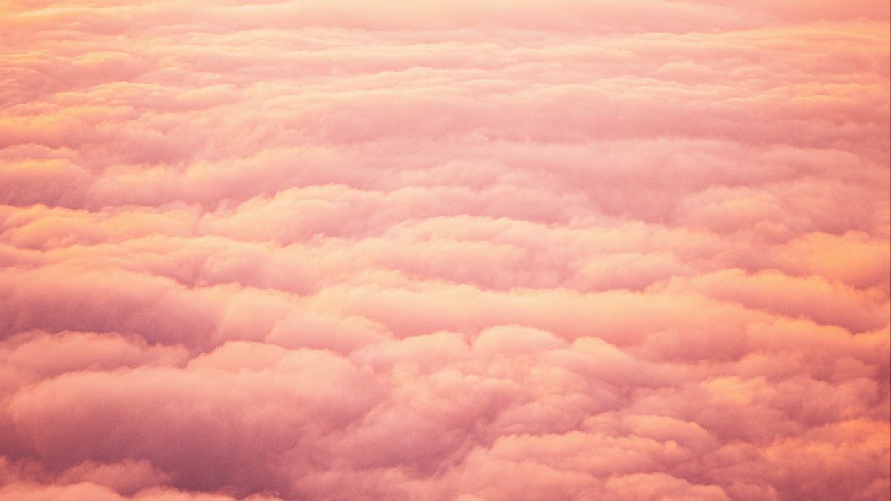 Обои облака, красиво, небо, закат, розовый