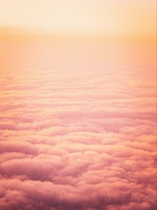 Превью обои облака, красиво, небо, закат, розовый